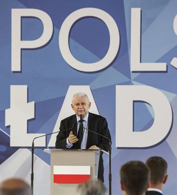 Prezes PiS Jarosław Kaczyński.  Wysokie Mazowieckie,  woj. podlaskie, 20 czerwca 2021 r. / MAREK MALISZEWSKI / REPORTER