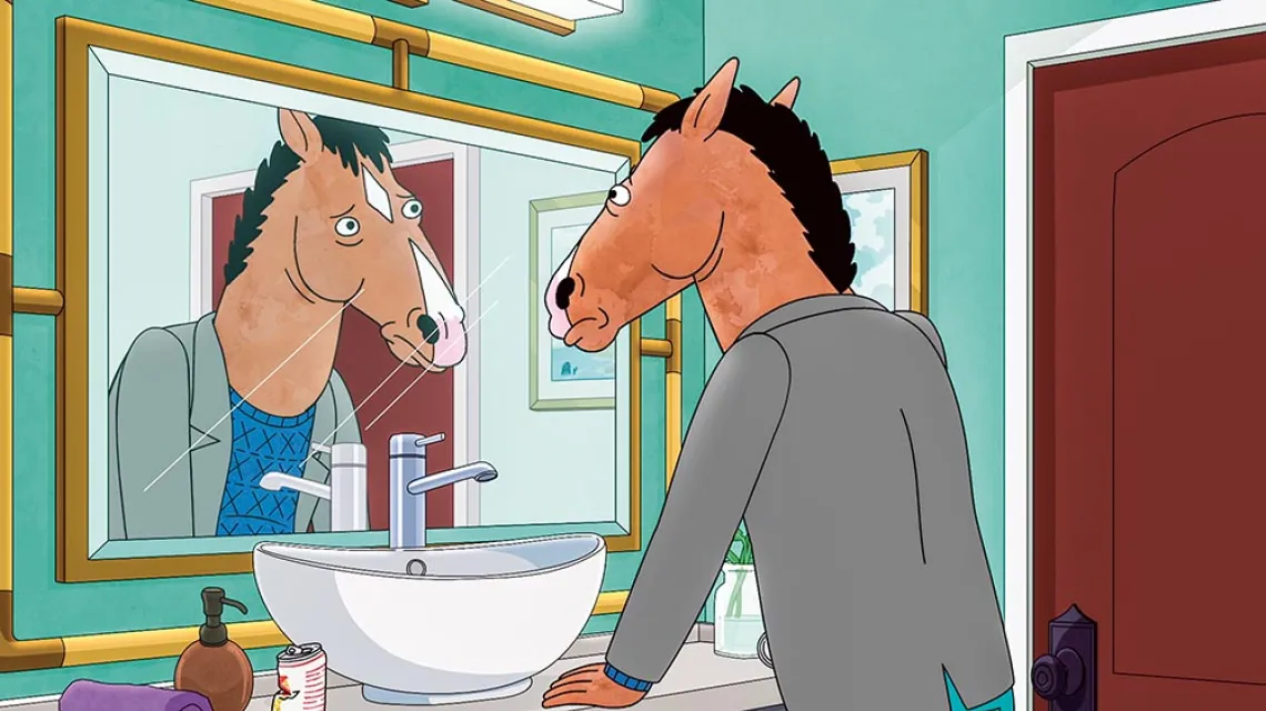 BoJack Horseman, pogrążony w depresji i uzależnieniach aktor – tytułowy bohater animowanego serialu Netfliksa dla dorosłych / NETFLIX MEDIA CENTER