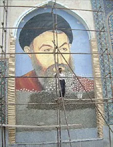Isfahan, mauzoleum Harun Velayat. Skuwanie fresku z wizerunkiem jednego z bohaterów rewolucji 1979 r. Takie drugoplanowe postacie "rewolucji islamskiej" spełniły już swoją rolę i są usuwane z miejsc publicznych /fot. S. Guliński / 