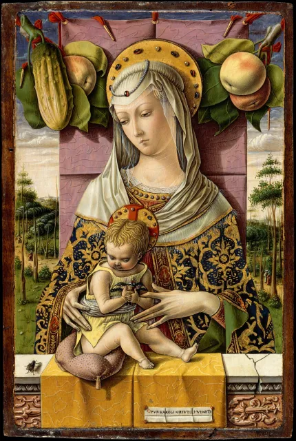 Carlo Crivelli, Madonna z Dzieciątkiem, ok. 1480, Metropolitan Museum of Art, Nowy Jork / / Wikimedia Commons