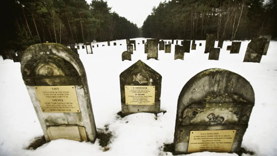 Chełmno nad Nerem. Cmentarz na terenie obozu zagłady, styczeń 2011 r. / fot. Grażyna Makara / 