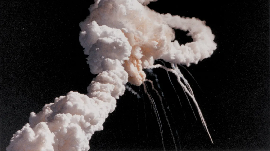 Katastrofa promu kosmicznego Challenger, Floryda, 28 stycznia 1986 r. /  / fot. Kennedy Space Center / domena publiczna