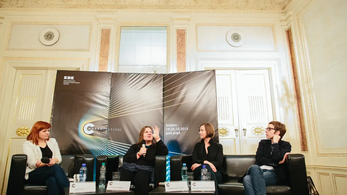 Biografistki. Dyskusja: Małgorzata Czyńska, Magdalena Grzebałkowska, Angelika Kuźniak / / Fot. Michał Ramus
