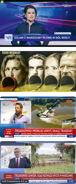 Ekrany i Twitter 28-29 sierpnia. / ILUSTRACJE POCHODZĄ Z TWITTERA, FACEBOOKA I KANAŁÓW TELEWIZJI PUBLICZNEJ