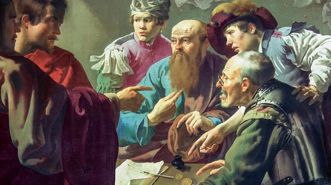 Hendrick Terbrugghen, Powołanie apostoła Mateusza (1621), Muzeum w Utrechcie / BEW