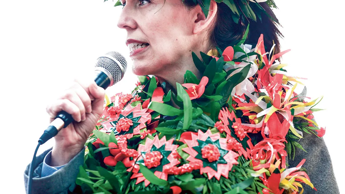 Premier Nowej Zelandii Jacinda Ardern podczas kampanii wyborczej. Auckland, 10 października 2020 r. / FIONA GOODALL / REUTERS / FORUM