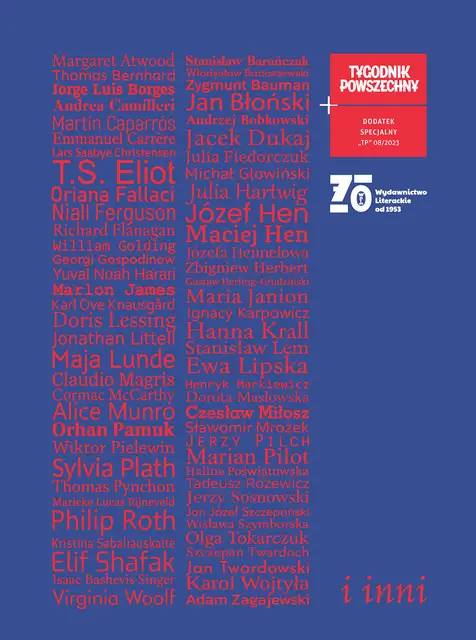 Okładka dodatku 70 lat Wydawnictwa Literackiego / Studio DoLasu