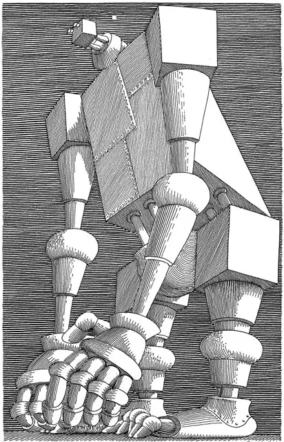 Daniel Mróz, ilustracja do "Cyberiady" Stanisława Lema, 1972, tusz/papier / 