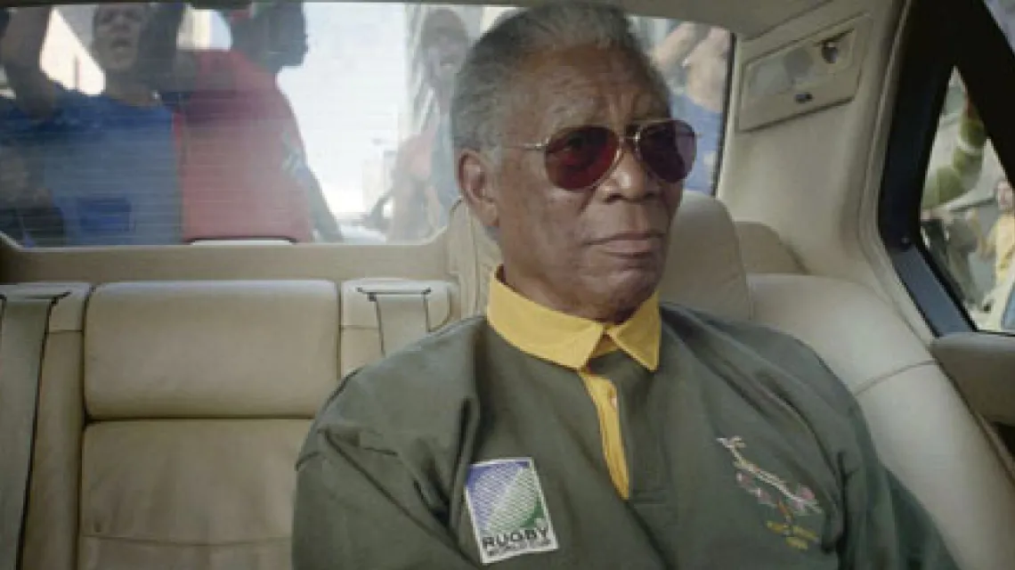Morgan Freeman jako Nelson Mandela w filmie "Invictus" / fot. materiały dystrybutora / Warner Bros. Pictures / 