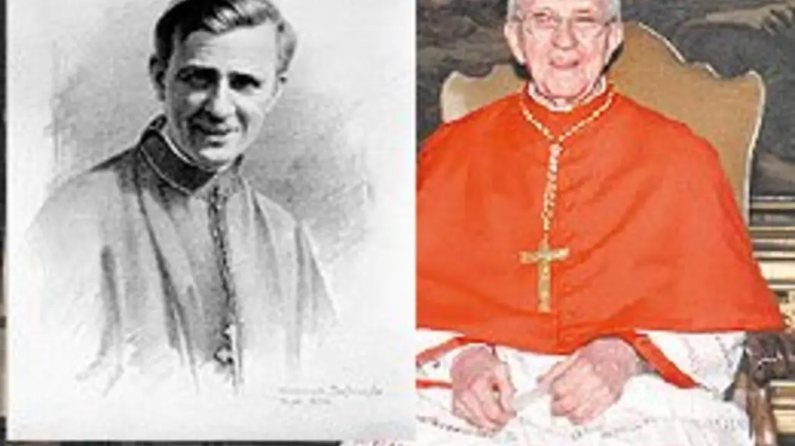 Portret z 1956 r. oraz zdjęcie współczesne w szatach kardynalskich /fot. KNA-Bild / 