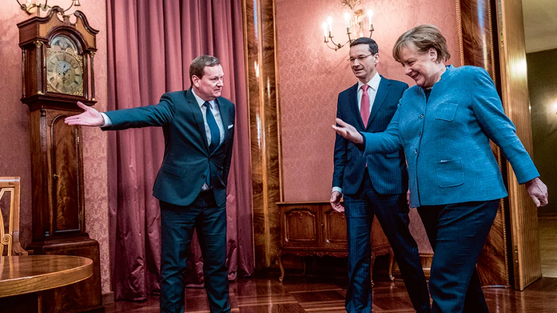 Wizyta Angeli Merkel w Polsce – spotkanie z premierem Mateuszem Morawieckim, Warszawa, 19 marca 2018 r. / ANDRZEJ IWAŃCZUK / REPORTER