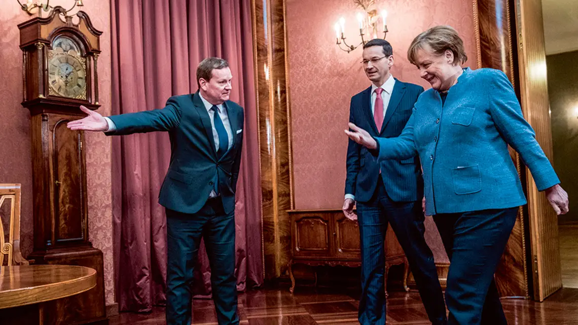 Wizyta Angeli Merkel w Polsce – spotkanie z premierem Mateuszem Morawieckim, Warszawa, 19 marca 2018 r. / ANDRZEJ IWAŃCZUK / REPORTER