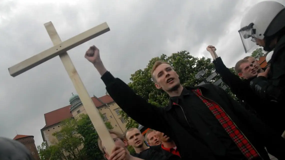Demonstracja narodowców podczas krakowskiego marszu równości.15.05.2010 Kraków. Fot: Marek Lasyk/Reporter/EasNews / 