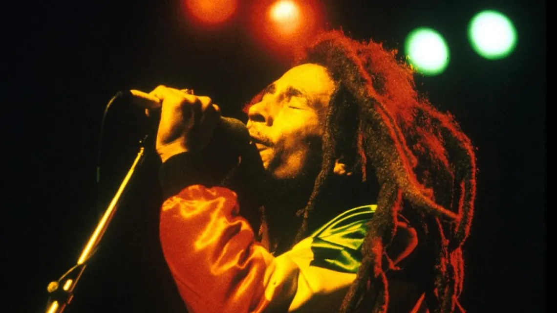 Bob Marley na koncercie w Brighton, 1980 r.  / Fot. GARY MERRIN / LFI / East News