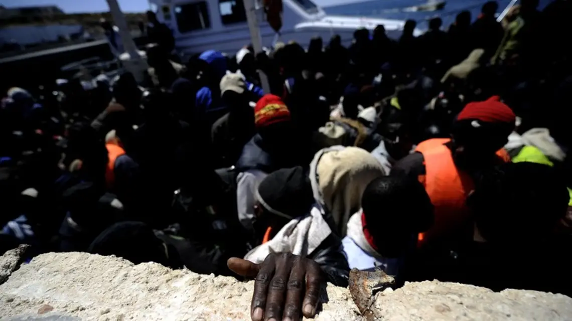 Lampedusa. Fot: AFP PHOTO / FILIPPO MONTEFORTE / 