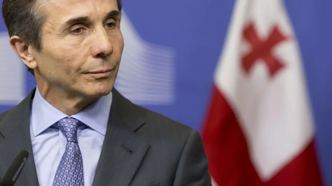 Bidzina Iwaniszwili, wtedy jako premier Gruzji, podczas spotkania w Komisji Europejskiej, Bruksela, grudzień 2012 r. / FOT. Thierry Monasse Polaris/East News / 