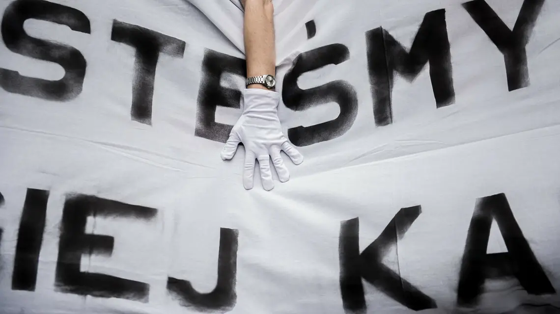 Pierwsza w Polsce demonstracja osób głuchych miała miejsce w 2013 roku. Warszawa, 1 lipca 2013 r. / / fot. Bartosz KRUPA / East News