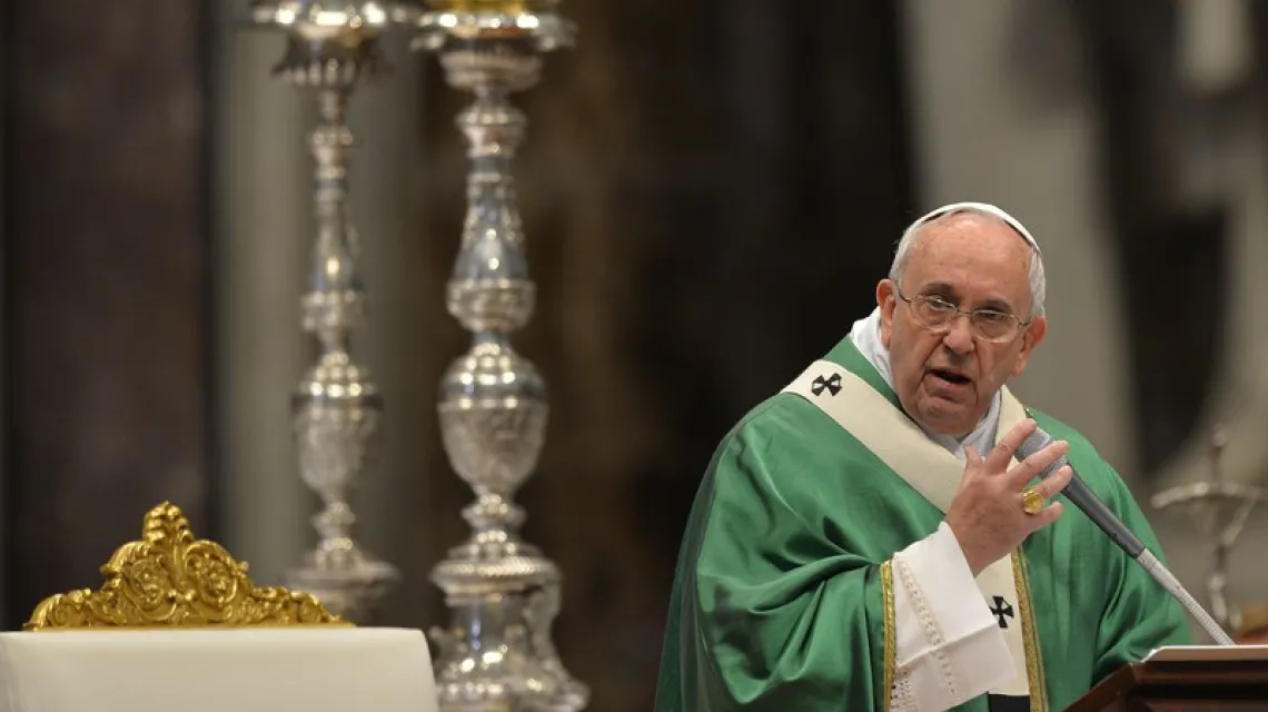 Papież Franciszek, 15 lutego 2015 r. / AFP/EAST NEWS