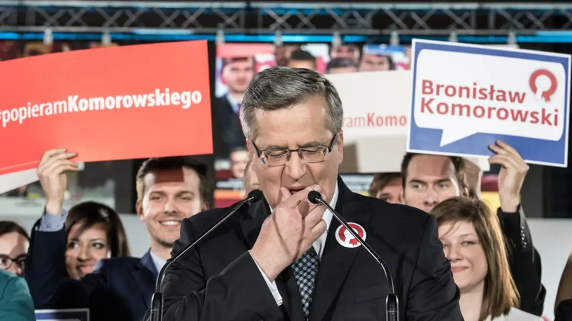 Prezydent Bronisław Komorowski, wieczór wyborczy 10 maja 2015 r. / / fot. Jacek Domiński / Reporter