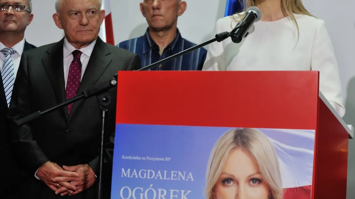 Magdalena Ogórek i Leszek Miller, wieczór wyborczy 10 maja 2015 r. /  / fot. Witold Rozbicki / REPORTER