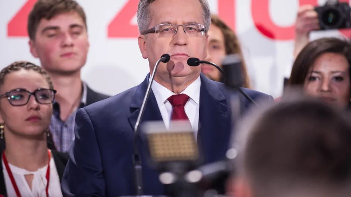 Bronisław Komorowski przegrywa wybory. Warszawa, 24 maja 2015 r. /  / fot. Bartosz Krupa / East News