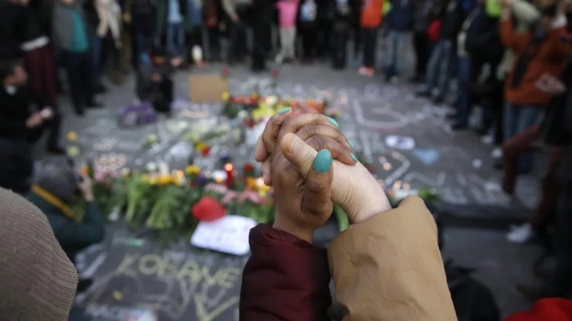 Bruksela po ataku terrorystycznym. Fot: KENZO TRIBOUILLARD Associated Press/EastNews / 