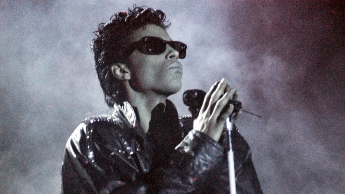 Prince podczas koncertu w Rotterdamie, 17.08.1986 r. /  / Fot. Roel Dijkstra/ Sunshine/EAST NEWS