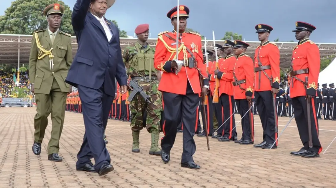 Yoveri Museveni podczas uroczystości inaugurującej kolejną kadencję prezydencką, Kampala,13 maja 2016 r. / FOT. XINHUA / SIPA / EAST NEWS