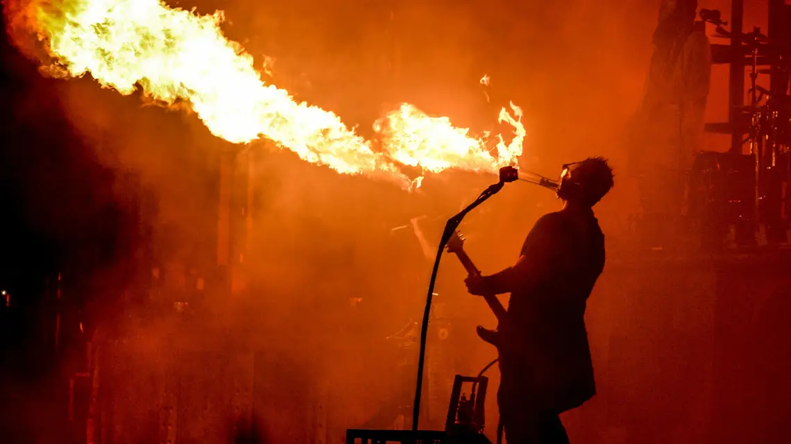 Koncert Rammstein w Paryżu w 2016 r. Fot. Reynaud Julien/APS-Medias/ABACA/EAST NEWS / 
