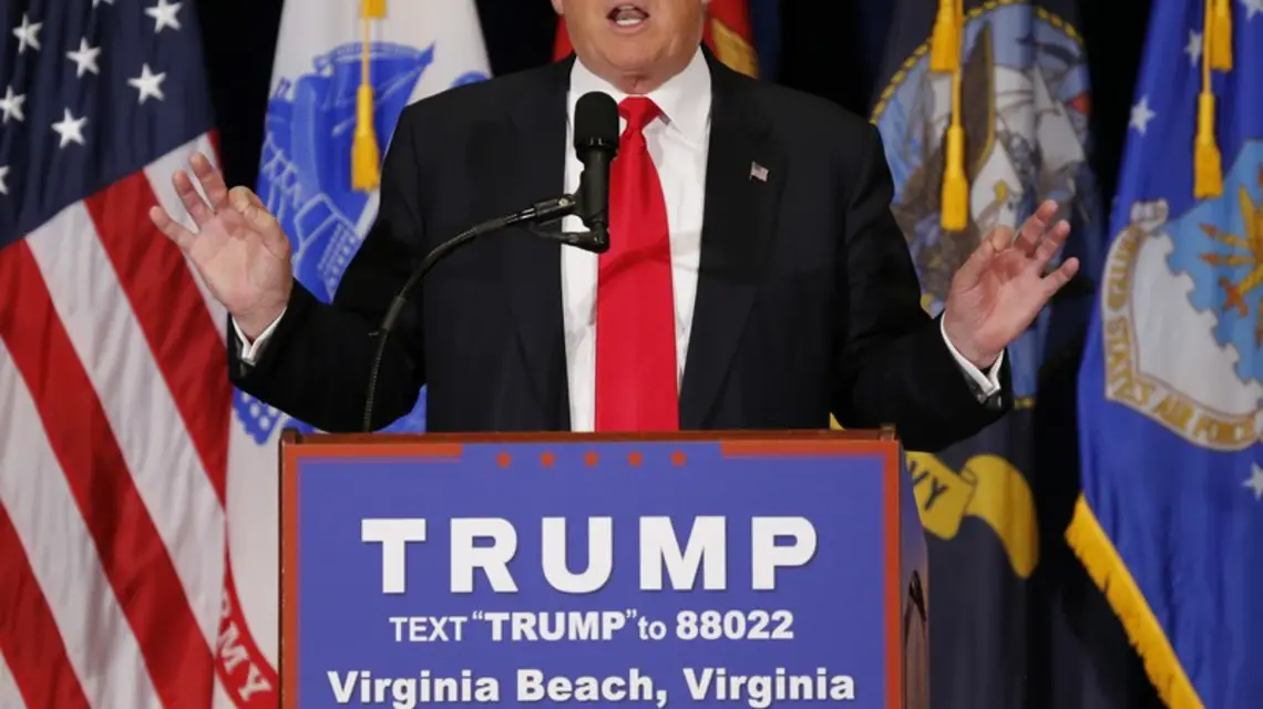 Donald Trump przemawia w Virginia Beach, 11.07.2016 r. / / Fot. Steve Helber/AP/FOTOLINK/EASTNEWS