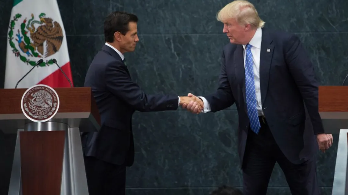 Prezydent Meksyku Enrique Pena Nieto i Donald Trump, Mexico City, 31.08.2016 r. /  / Fot. Daniel Cardenas / AA/ABACA/EAST NEWS