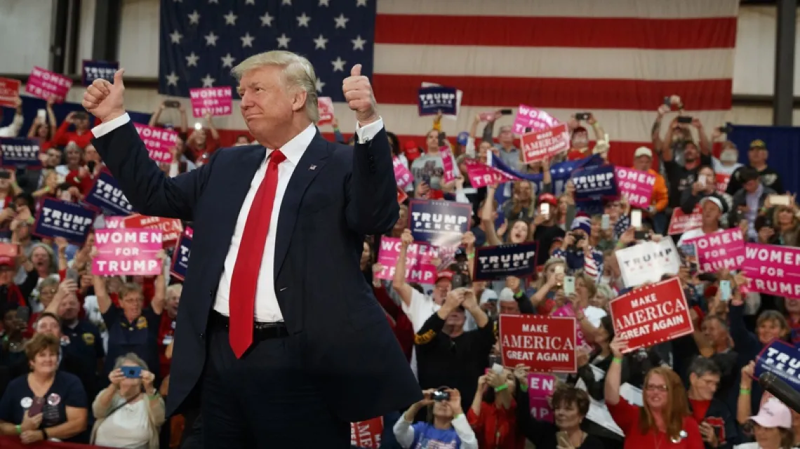 Donald Trump w Springfield, Ohio / 27.09.2016 r. /   / Fot. Evan Vucci/AP/FOTOLINK/EASTNEWS