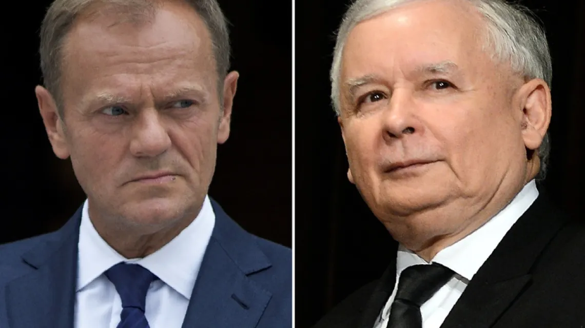 Donald Tusk i Jarosław Kaczyński /  / fot. AFP / EAST NEWS