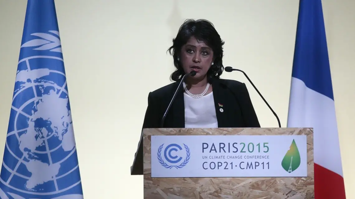 Pani prezydent Mauritiusa Ameenah Gurib-Fakim na jednej z konferencji ONZ, Paryż, listopad 2015 r. / Fot. Jacques Demarthon / AFP Photo / East News