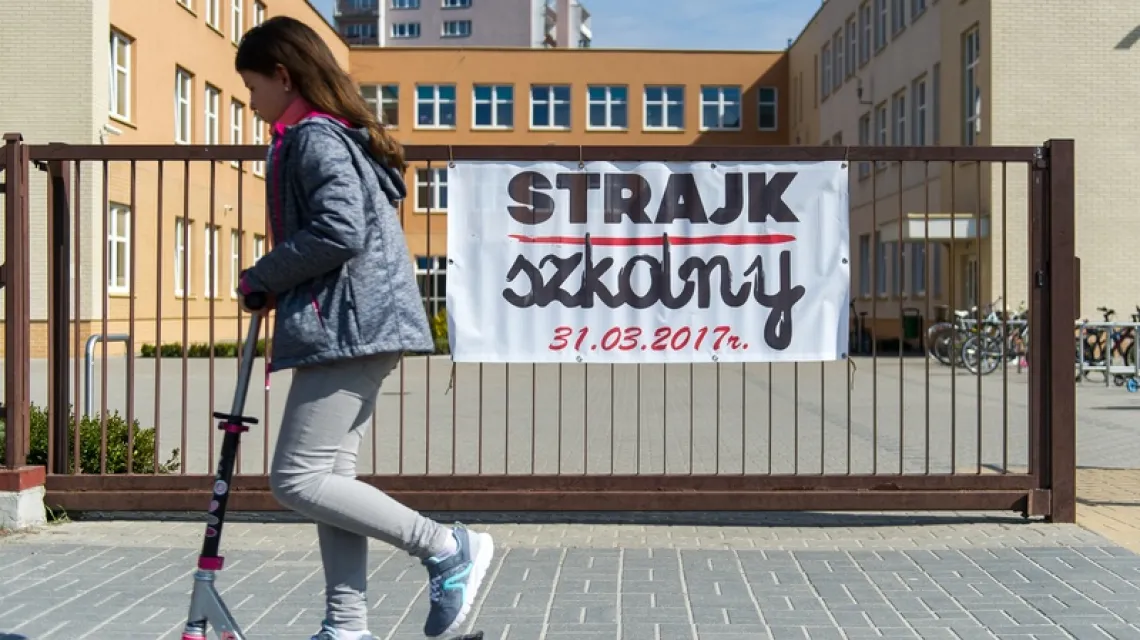 Strajk Szkolny w Warszawie, 31.03.2017 r. /  / Fot. Bartosz Krupa/East News