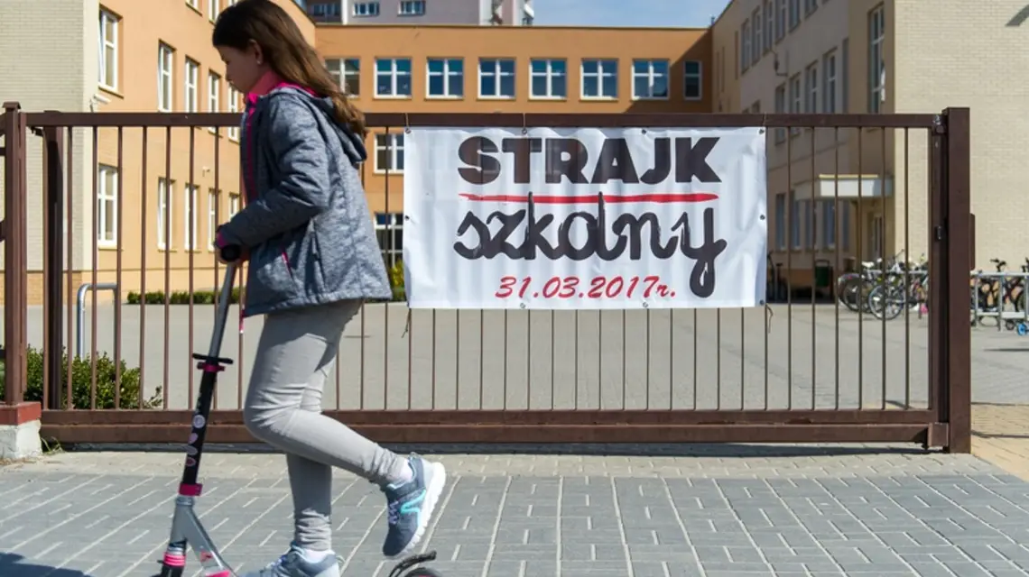 Strajk Szkolny w Warszawie, 31.03.2017 r. / / Fot. Bartosz Krupa/East News