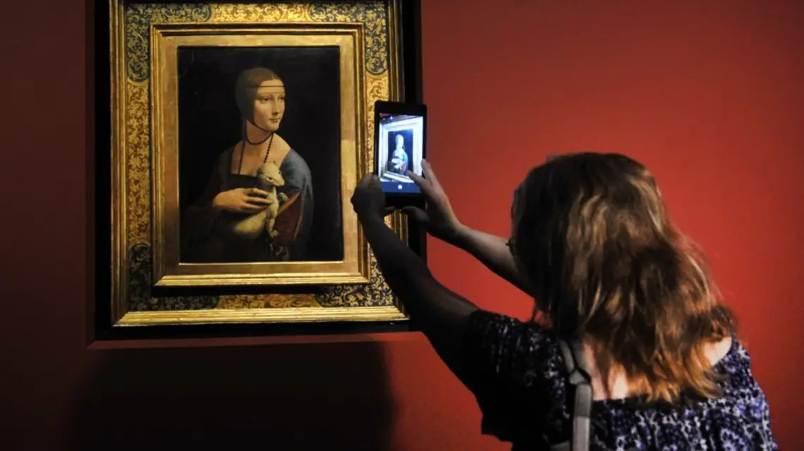 „Dama z gronostajem”, Muzeum Narodowe w Krakowie, maj 2017 r. / Fot. Waclaw Klag/REPORTER / 