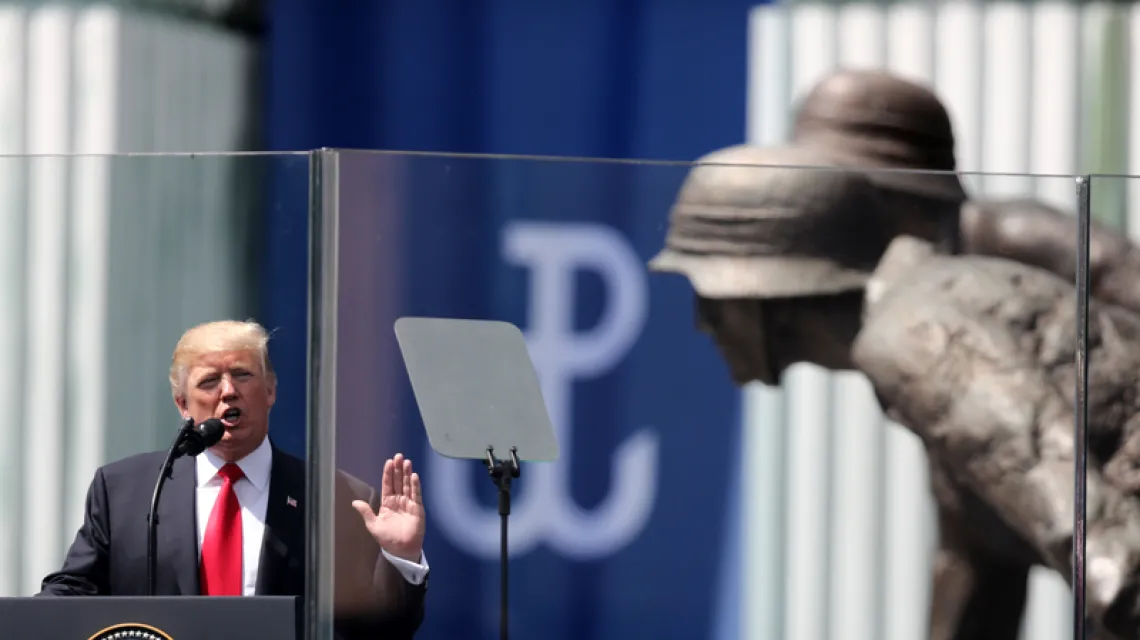 Donald Trump przemawia na Placu Krasińskich, Warszawa, 06.07.2017 r. / / FOT. STANISLAW KOWALCZUK/EASTNEWS