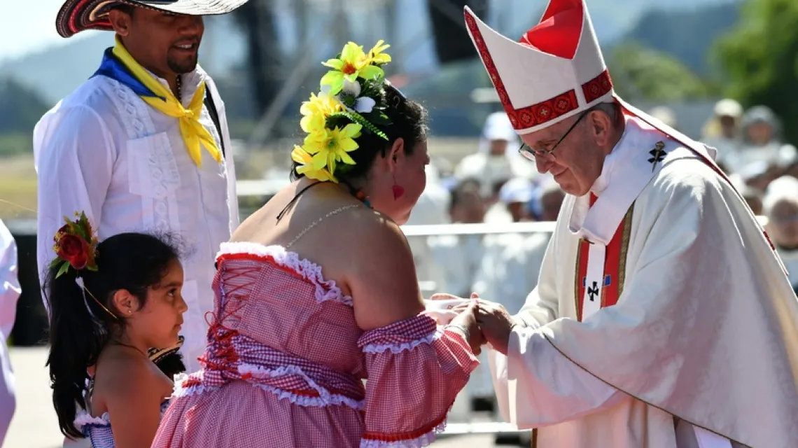 Papież Franciszek podczas pielgrzymki do Chile, 17.01.2018 r. / FOT. VINCENZO PINTO / AFP/EAST NEWS