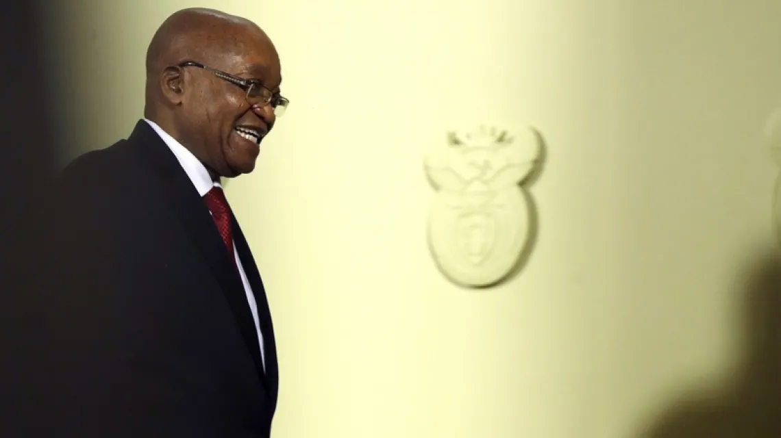Jacob Zuma po zakończonym przemówieniu do narodu, Pretoria, RPA, 14.02.2018 r.  / Themba Hadebe / AP/ EAST NEWS