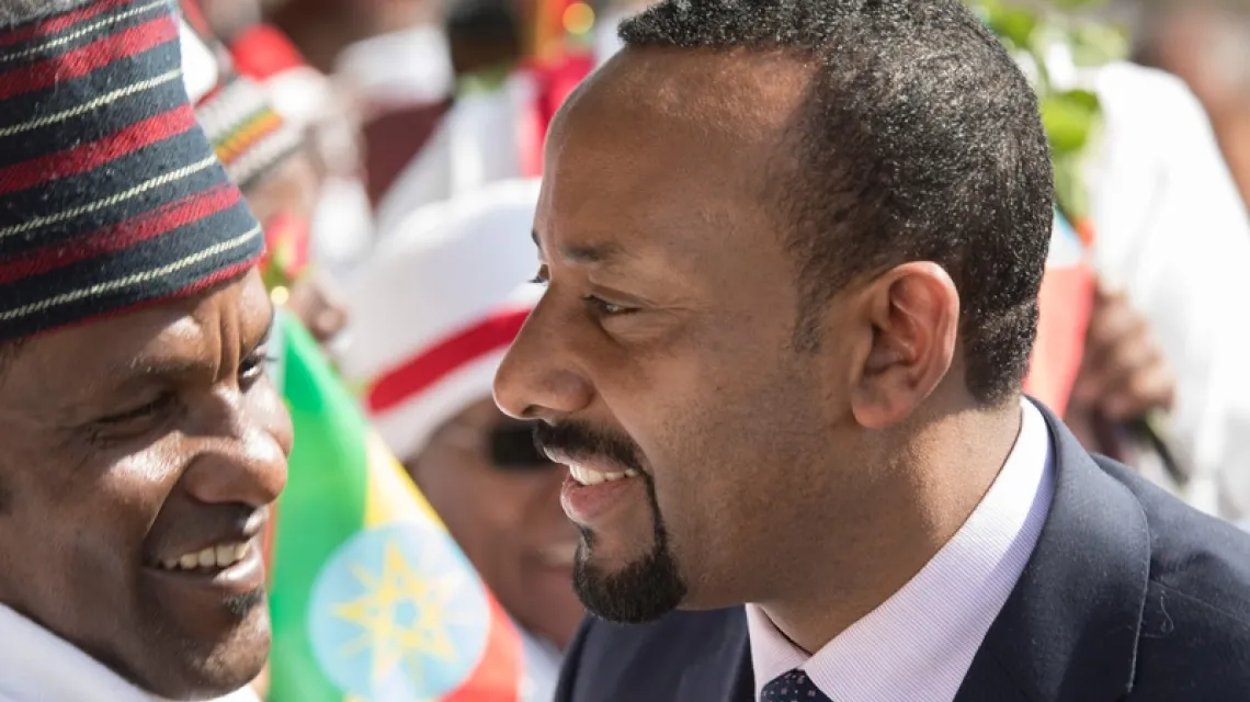 Abiy Ahmed, nowy premier Etiopii. Ambo, 11.04. 2018 r. / ZACHARIAS ABUBEKER / AFP/EAST NEWS