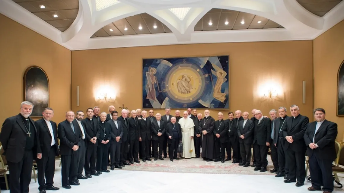 Spotkanie Papież Franciszka z episkopatem Chile. Watykan, 17 maja 2018 r. CPP / Polaris/ EAST NEWS / 