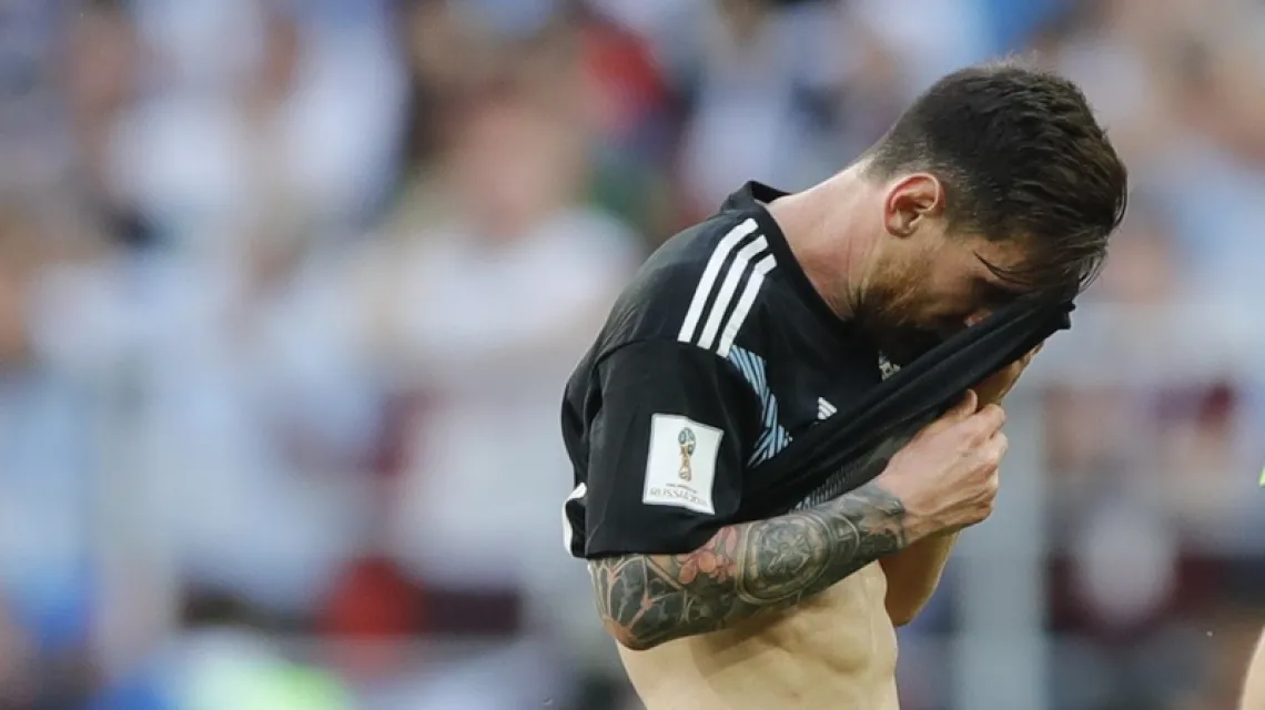 Leo Messi po meczu z Islandią, Moskwa, 16 czerwca 2018 r. / For. Ricardo Mazalan / AP Photo / East News / 