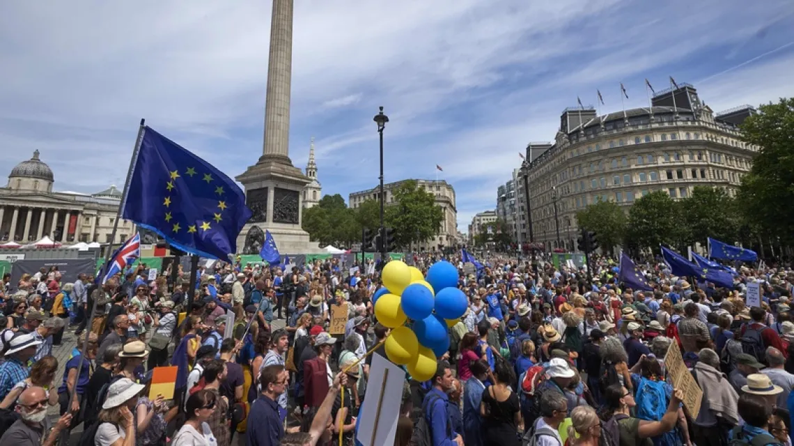 Londyński marsz antybrexitowy, 23 czerwca 2018 r. / Fot. Niklas Halle'n / AFP Photo / East News / 