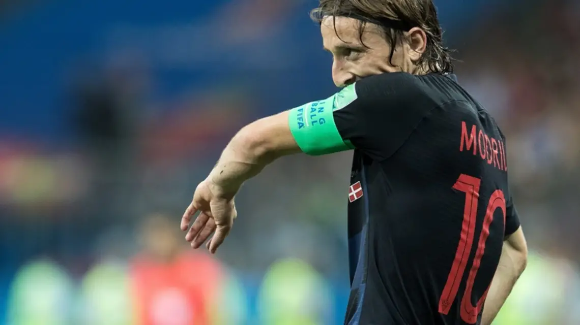 Luka Modrić w meczu z Danią / Fot. Andrzej Iwańczuk / Reporter / East News / 