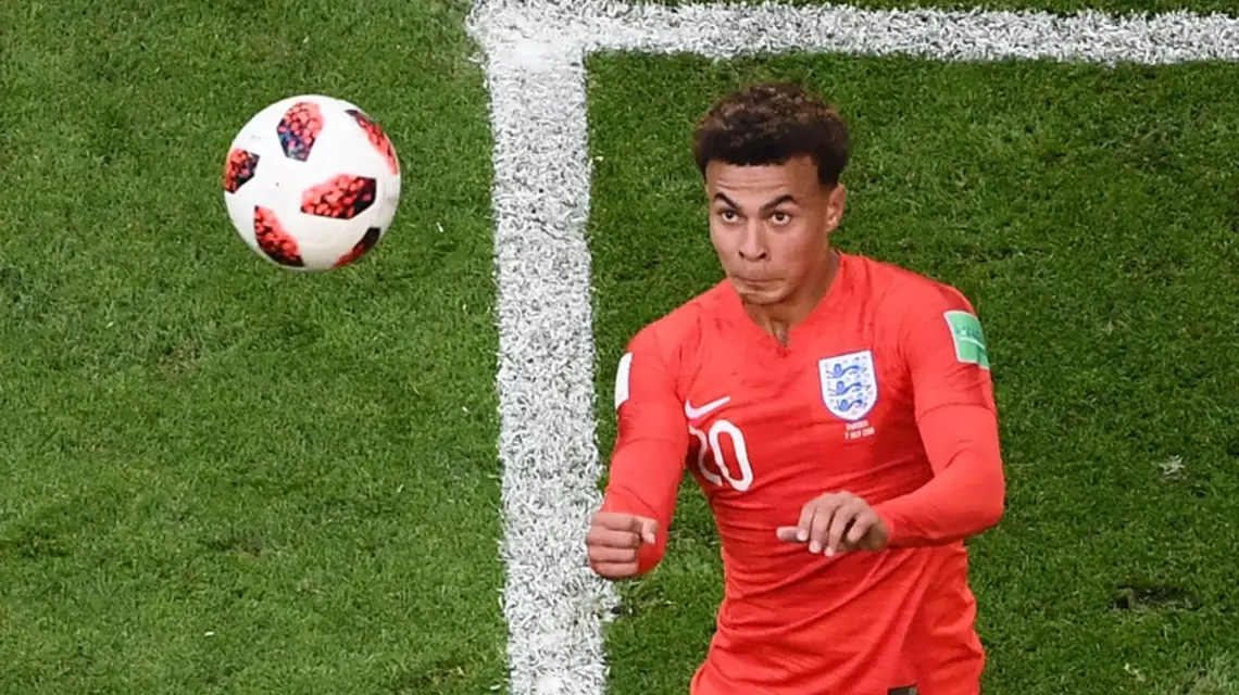 Dele Alli zdobywa drugą bramkę dla Anglii w meczu ze Szwecją, 7 lipca 2018 r. / Fot. Jewel Samad / AFP Photo / East News / 