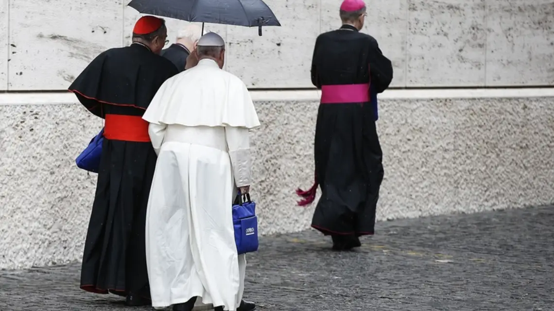 Podczas Synodu biskupów o młodzieży, Watykan, 11.10.2018 r. / Fot. Fabio Frustaci / EIDON/REPORTER / 