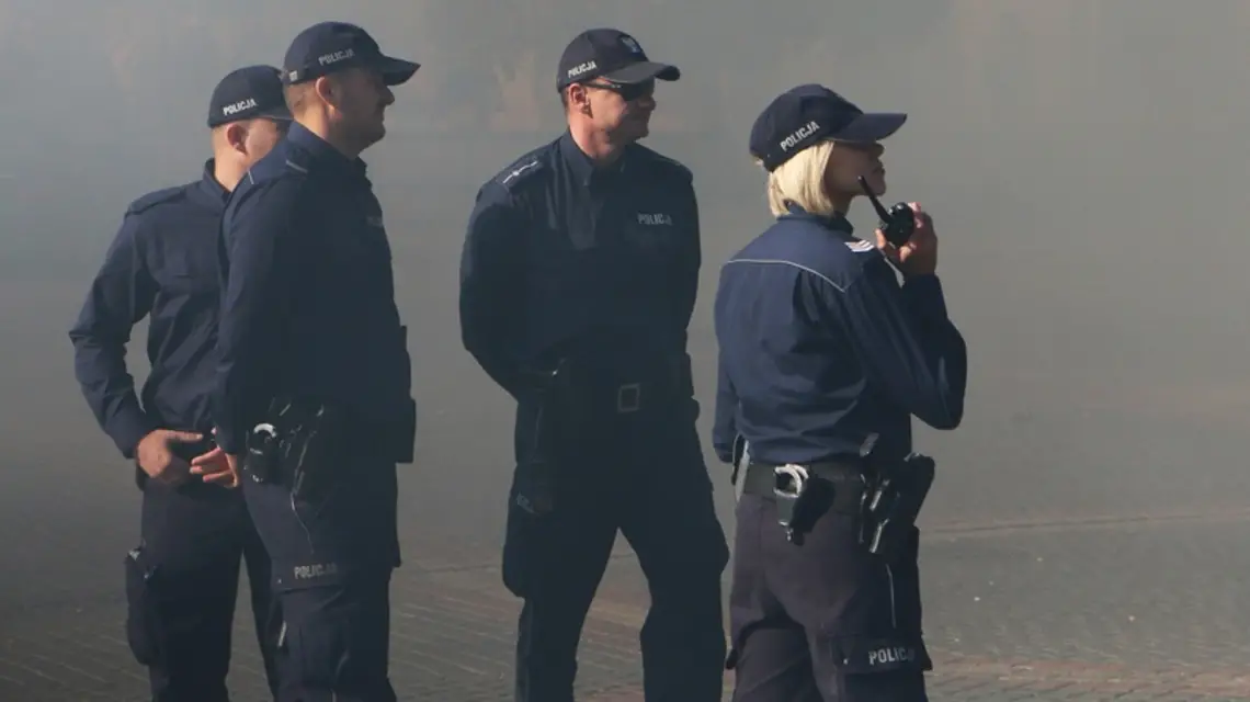 Policjanci ochraniają lubelski Marsz Równości, 13 października 2018 r. / Fot. Łukasz Kaczanowski / Polskapress / East News / 
