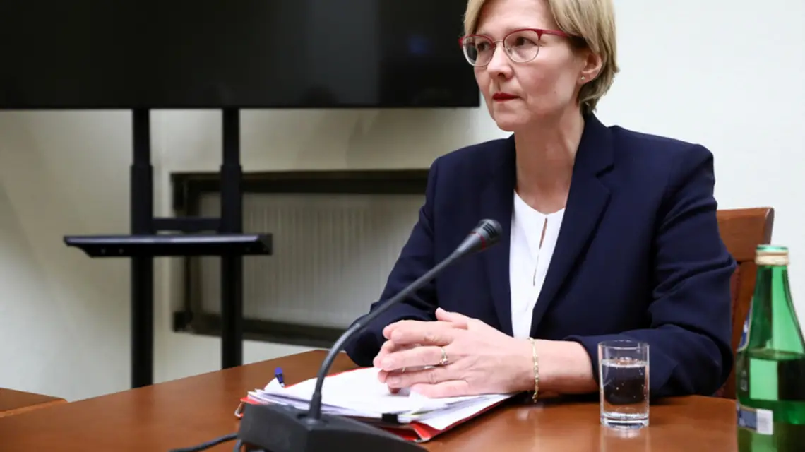 Agnieszka Dudzińska podczas przesłuchania przez sejmowe komisje, Warszawa, 23 października 2018 r. / Fot. Piotr Molecki/ East News / 