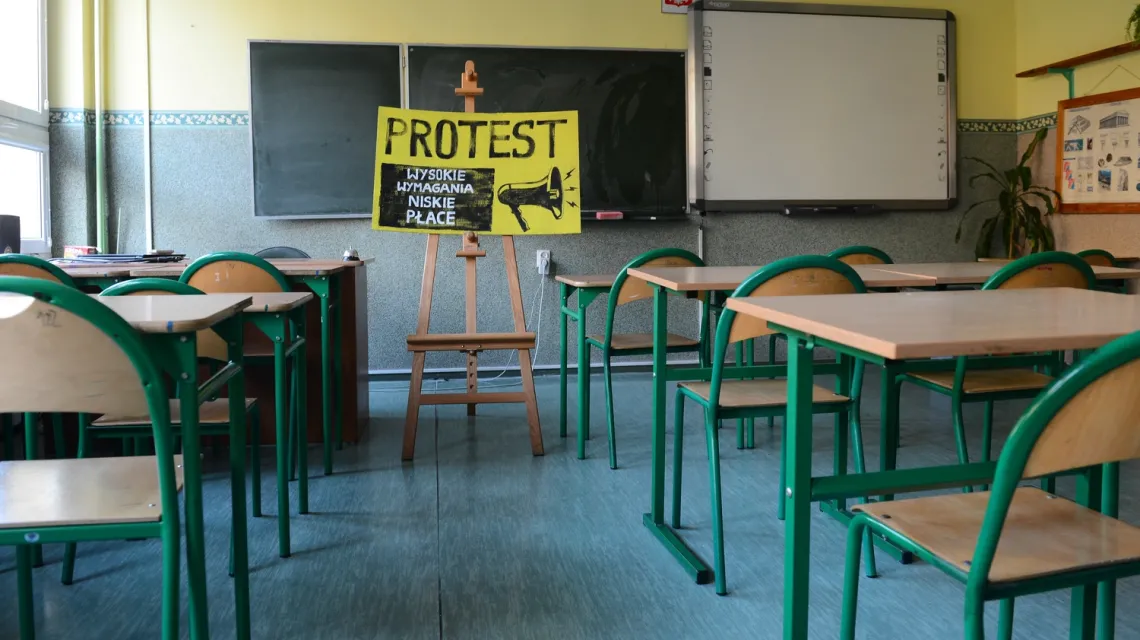 Strajk nauczycieli, Sieradz, 8 kwietnia 2019 r. / /  FOT. Adam STASKIEWICZ/East News